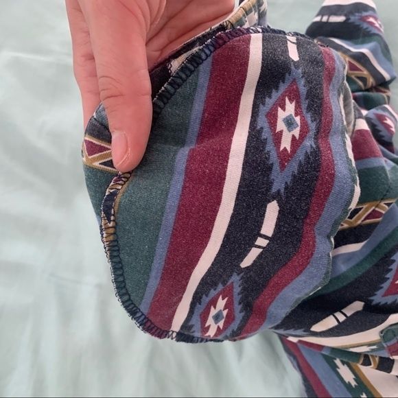 Vintage S. Roberts 80s Southwestern Flowy Boho Romper Button Back  size Medium - Picture 6 of 13